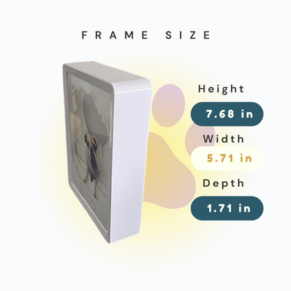 Custom 3D LED pet portrait