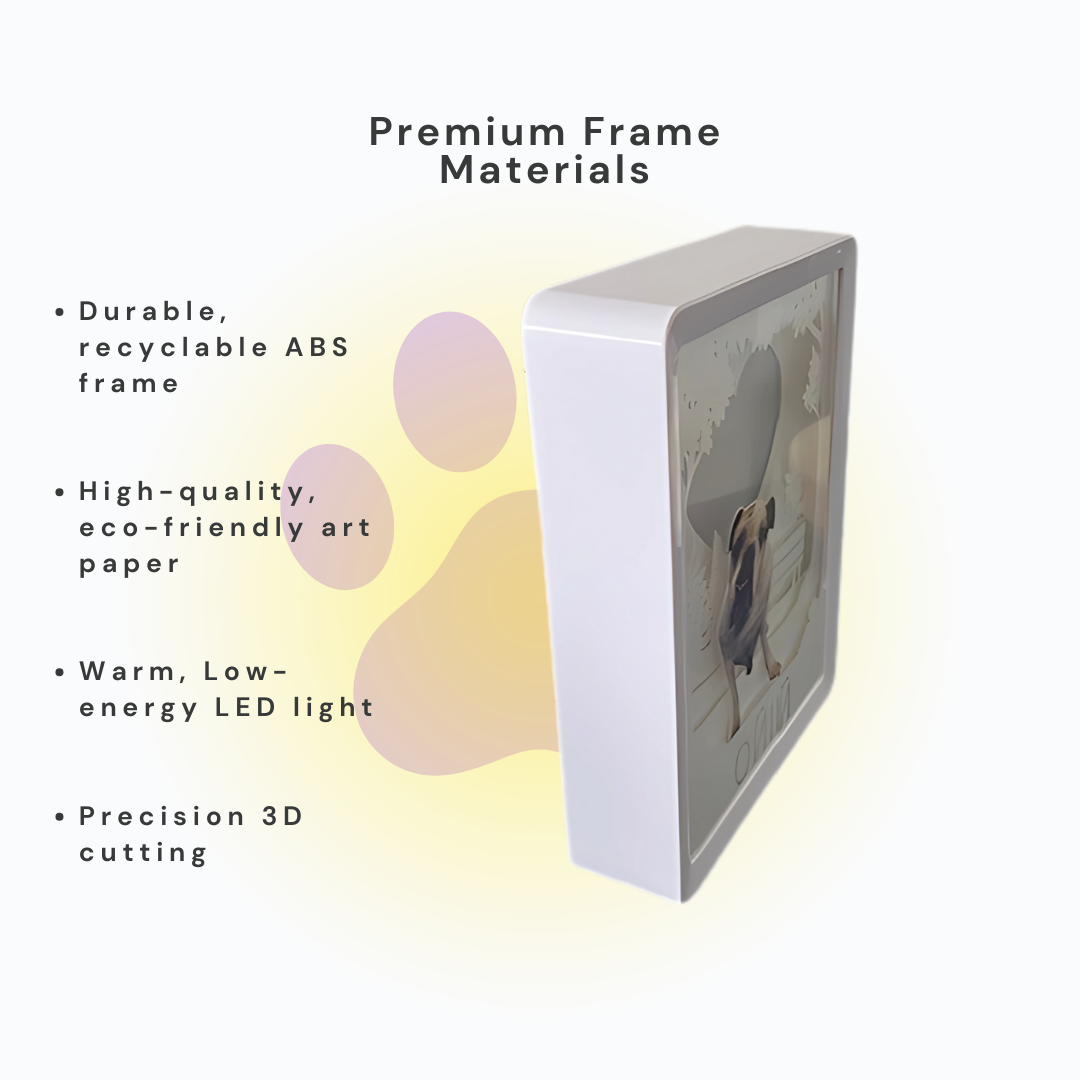 Custom 3D LED pet portrait